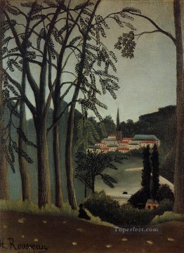 聖雲の眺め 1909年 アンリ・ルソー ポスト印象派 素朴原始主義 Oil Paintings